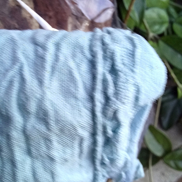 PIU BELLE SHABBY CHIC  BLUE LINEN COTTON TABLECOTH NWT 60X104 - Picture 6 of 16